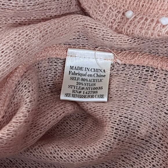 New In x Love Riche | Gauzy Lightweight Popcorn Knit Sweater | Pink | Large - Picture 6 of 7